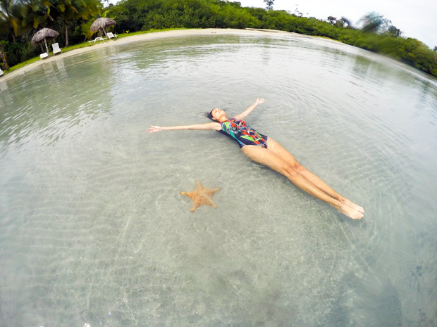 Estrela do Mar na Playa Estrella em Bocas del Toro